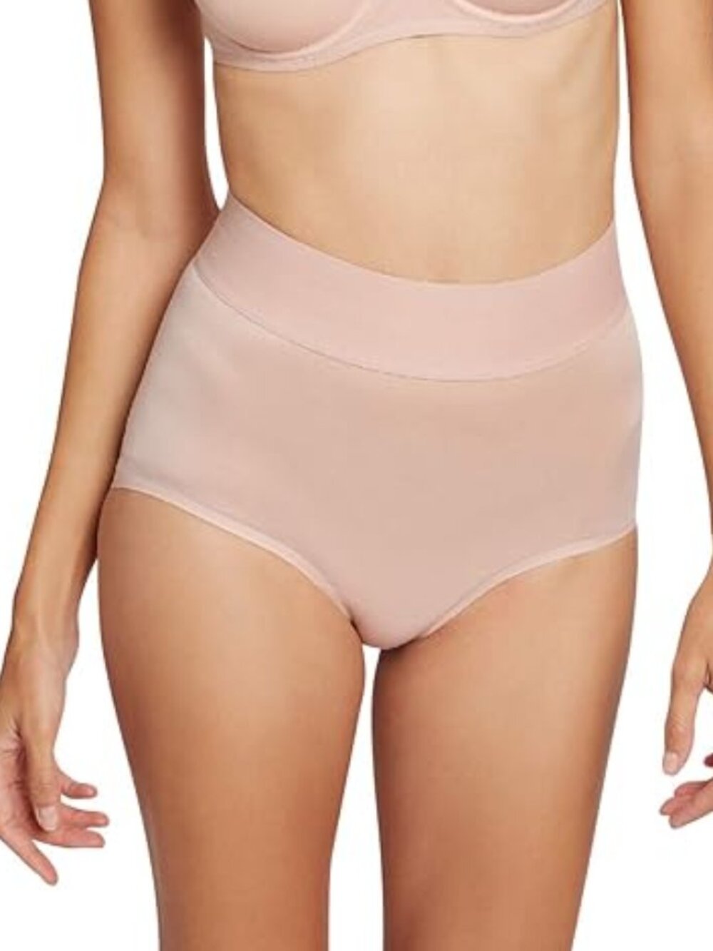 $85 Wolford Sheer Touch Control Panty High Waist Shaping Brief Rose Pink 46 3X